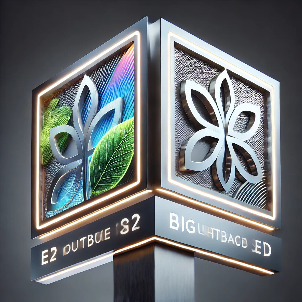 LIGHTBOX SIGN – Double Face, Cut-Out Aluminum Face (Blade Mounted)