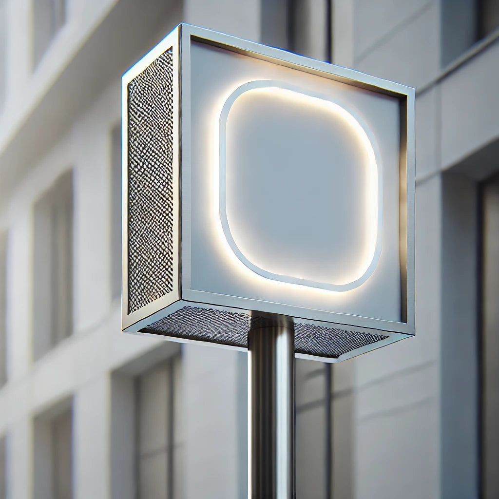 LIGHTBOX SIGN – Double Face, Push-Through Aluminum Face (Pole Mounted)