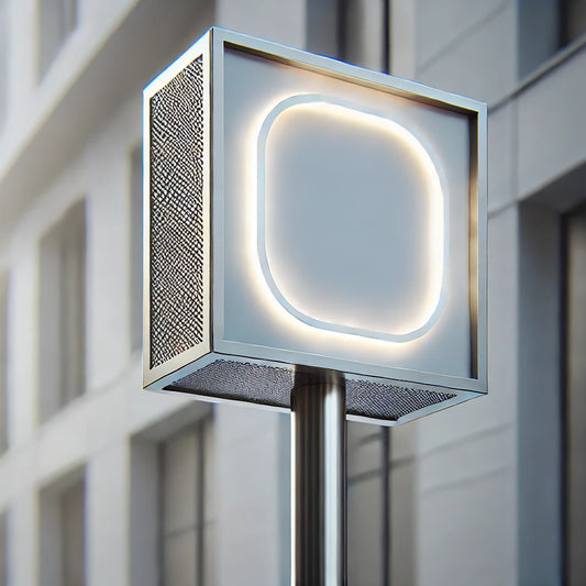 LIGHTBOX SIGN – Double Face, Cut-Out Aluminum Face (Pole Mounted)
