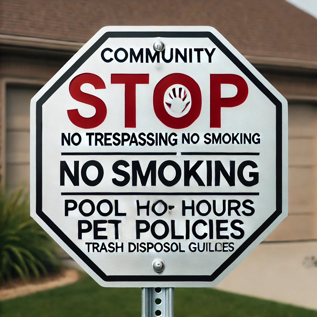 Policy & Regulatory Signage – Community Rules
