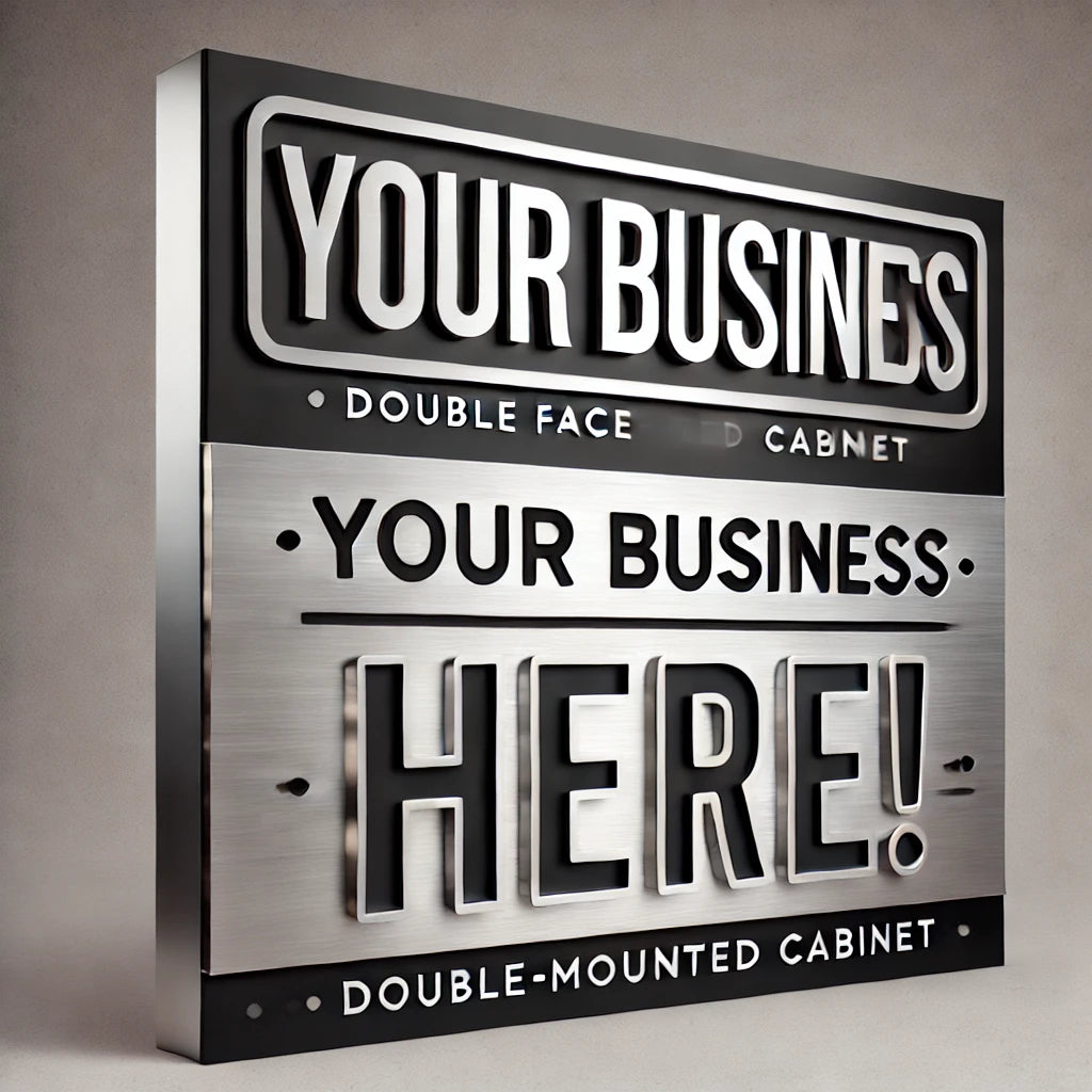 CABINET SIGN – Single Face, Cut-Out Aluminum Face (Blade Mounted)